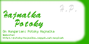 hajnalka potoky business card